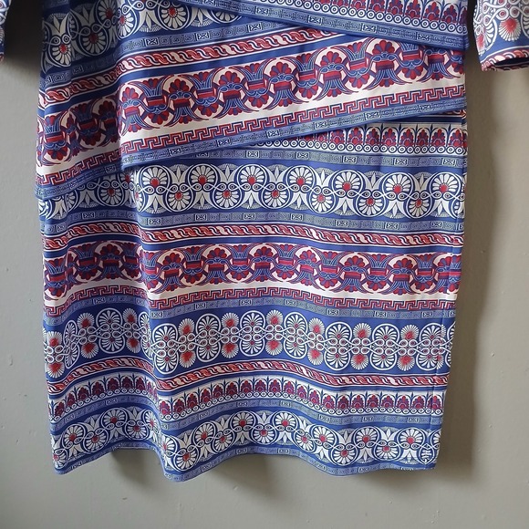 J. Mclaughlin Women's Size XL Dress Nicola Crete Brocade Striped Knee Length - Picture 4 of 14